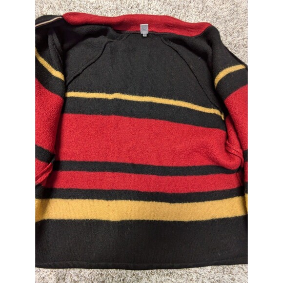 Vintage Lands End Full Zip Wool Striped Cardigan Sweater Womens Size 18 - Picture 9 of 12